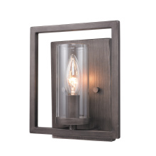 Golden 6068-1W GMT - Golden Lighting Marco 1-light Wall Sconce in Gunmetal Bronze